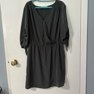 NWT Old Navy olive green dress with tie detail on arms